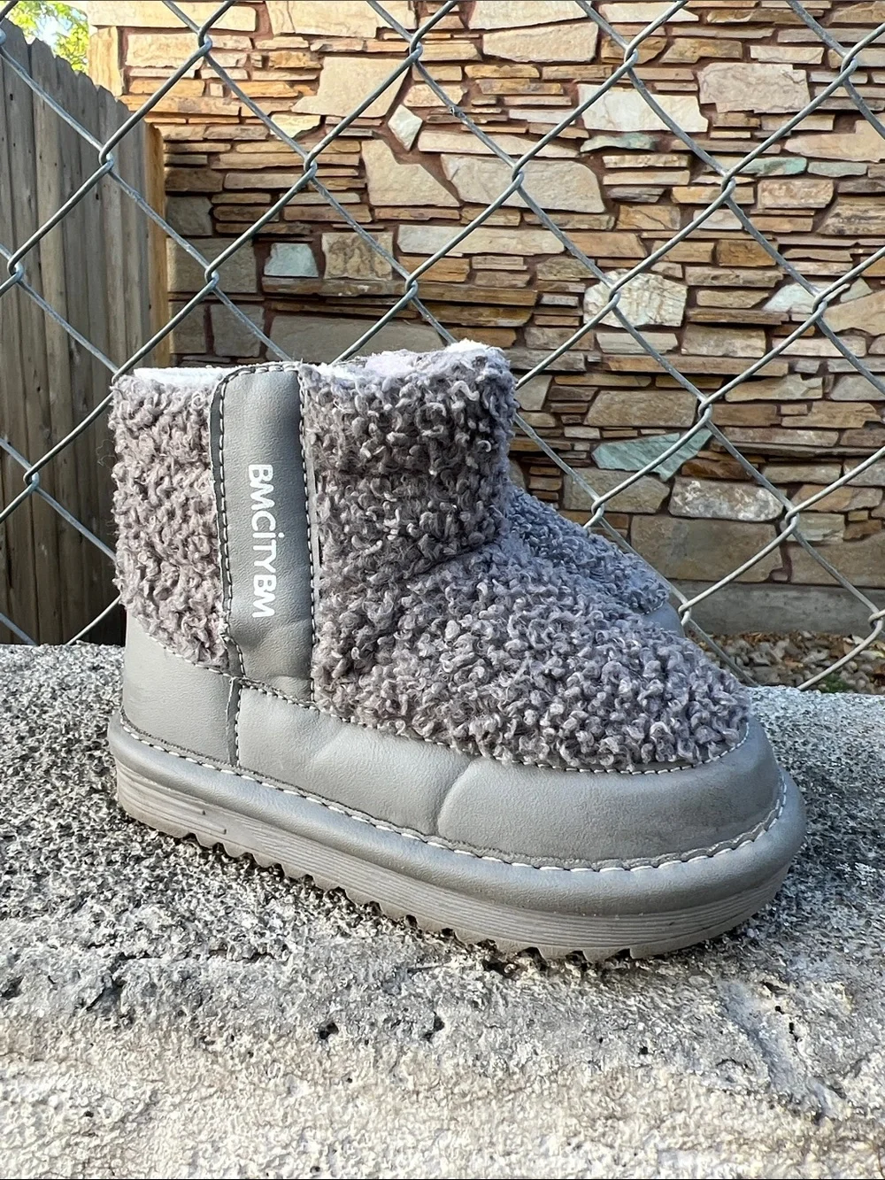 BMCITYBM toddler 18/24 month girls Sherpa snow boots size 6